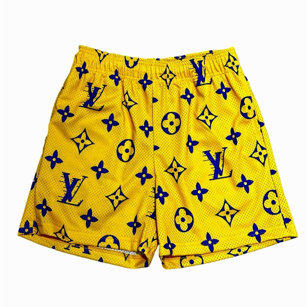 Bravest Studios x Louis Vuitton Lakeshow Shorts in Yellow & Purple